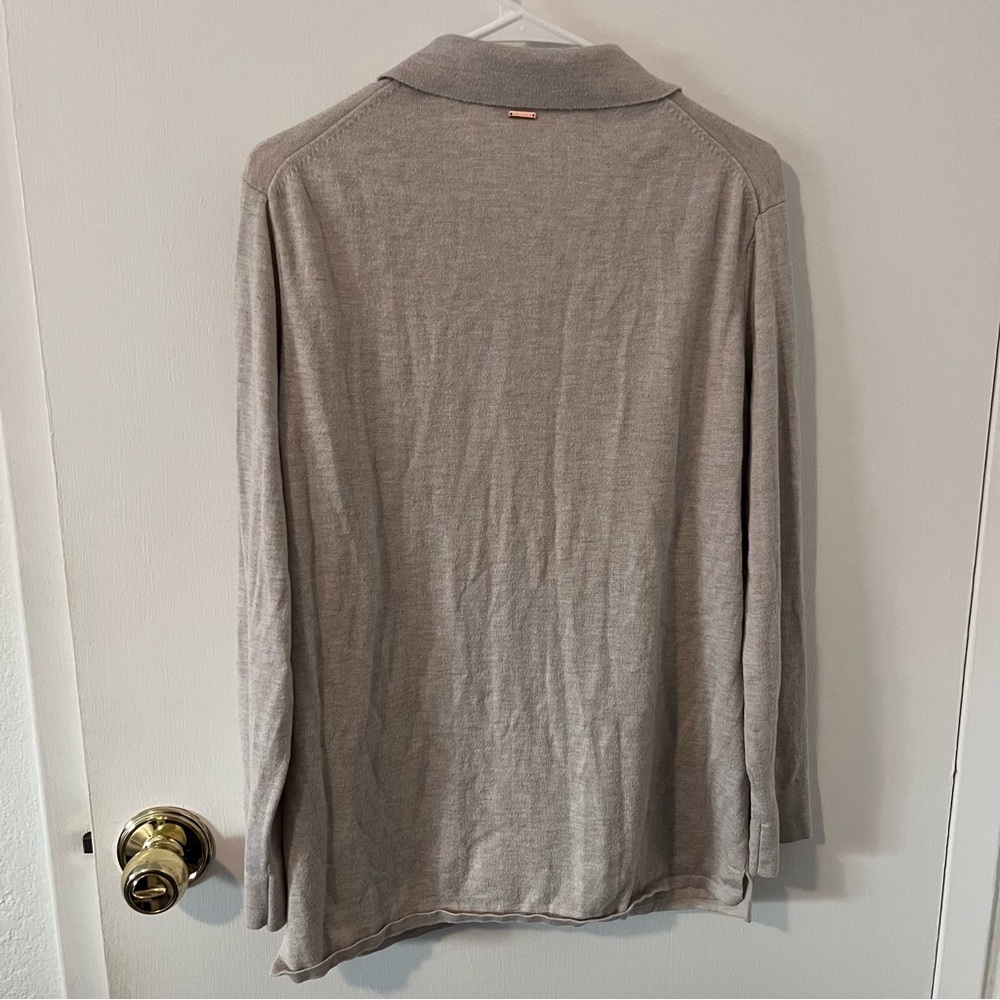 Victoria’s Secret Loungewear Luxe Cream Knit Button Up Pajama Shirt Driftwood M - Picture 7 of 10